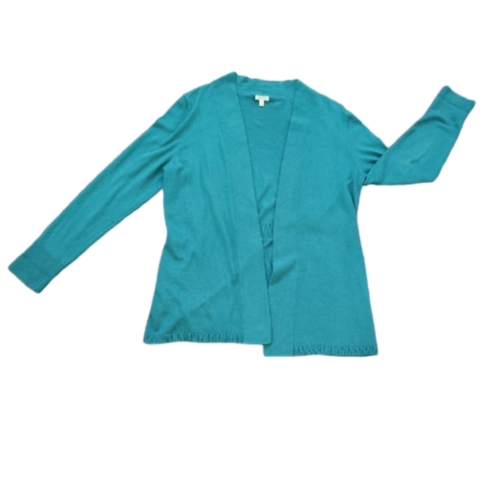TALBOTS TEAL OPEN CARDIGAN SZ LARGE